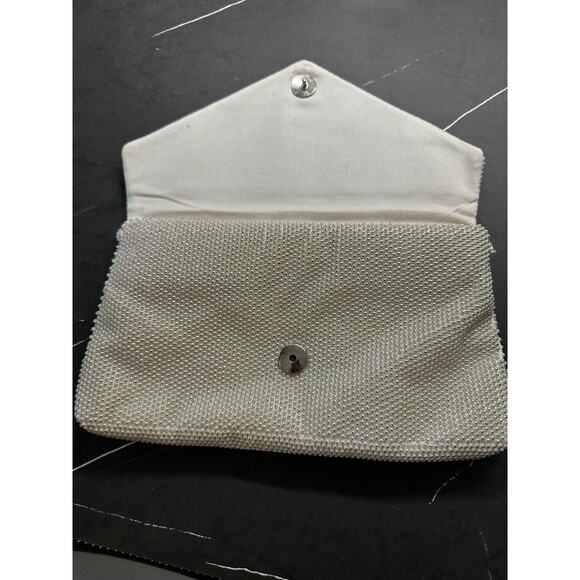 Beaded White Envelope Clutch - Picture 2 of 4